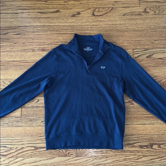 Men’s Vineyard Vines Navy 1/4 zip - Picture 3 of 5
